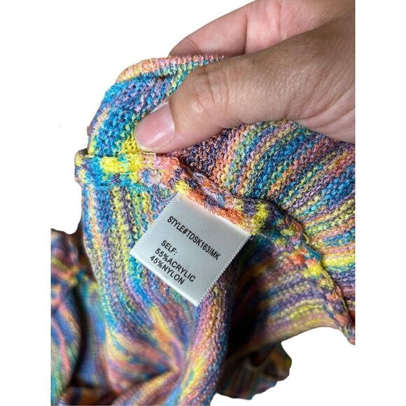 4SI3NNA Kristina‎ Knit Wrap Crop Top Pink Multi Size S - Picture 7 of 8